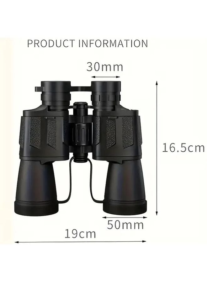 10x50 Black Binoculars With Durable Rubber Design Center Focus For Bird Watching Travel - Image 3