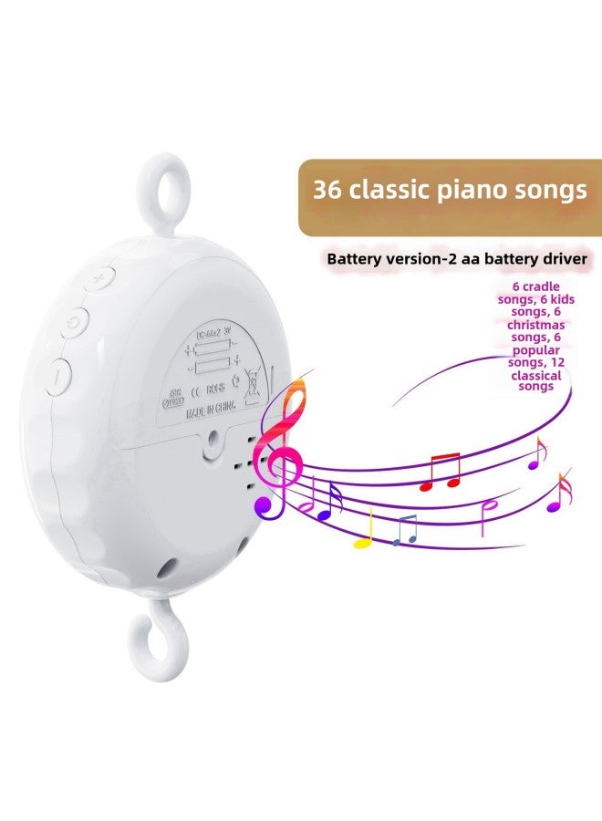 36 Smart Baby Bed Bell Bluetooth Edition To Soothe Classic Piano Music To Sleep And Sleep-Color:Battery Version-36 Piano Songs  - Image 1