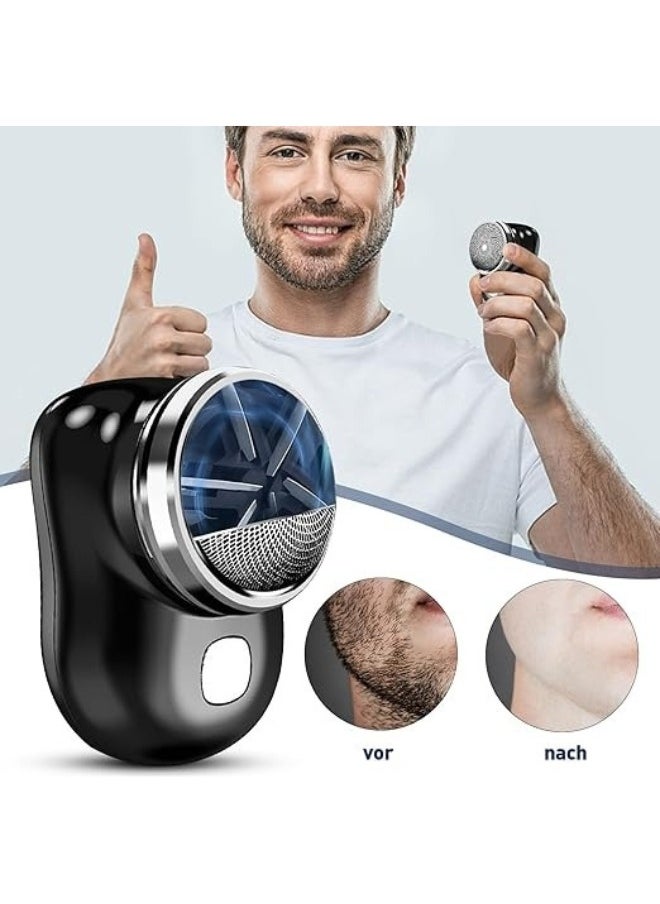 Generic - Portable Mini Electric Shaver for Men Wet and Dry Rechargeable USB Rechargeable One-Button Easy Charging - Silver - Image 1