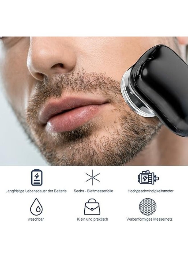 Generic - Portable Mini Electric Shaver for Men Wet and Dry Rechargeable USB Rechargeable One-Button Easy Charging - Silver - Image 1