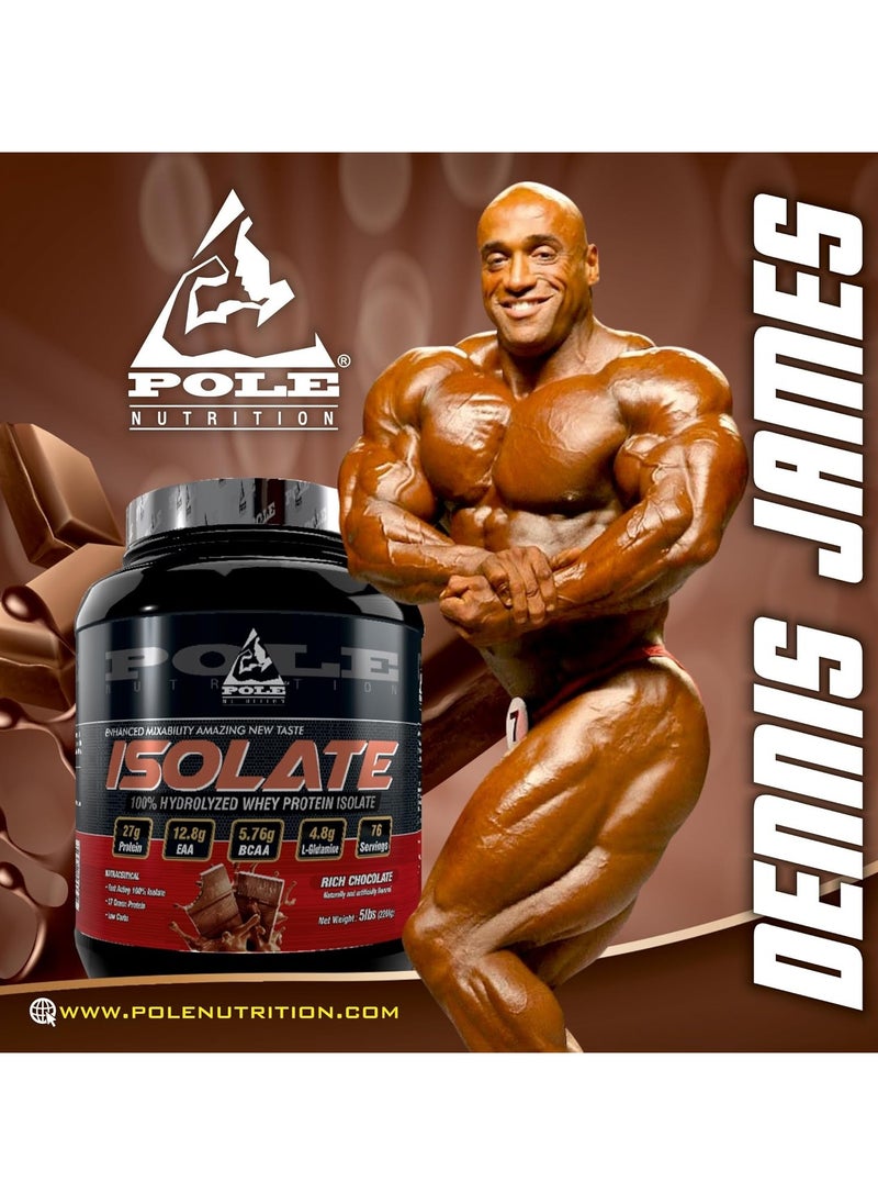 POLE NUTRITION 100%  Hydrolyzed Whey Protein Isolate 5 lbs - Rich Chocolate  - Image 4