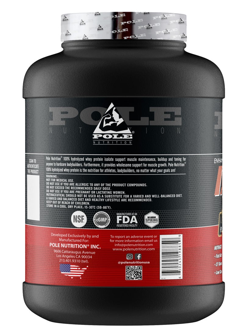 POLE NUTRITION 100%  Hydrolyzed Whey Protein Isolate 5 lbs - Rich Chocolate  - Image 2