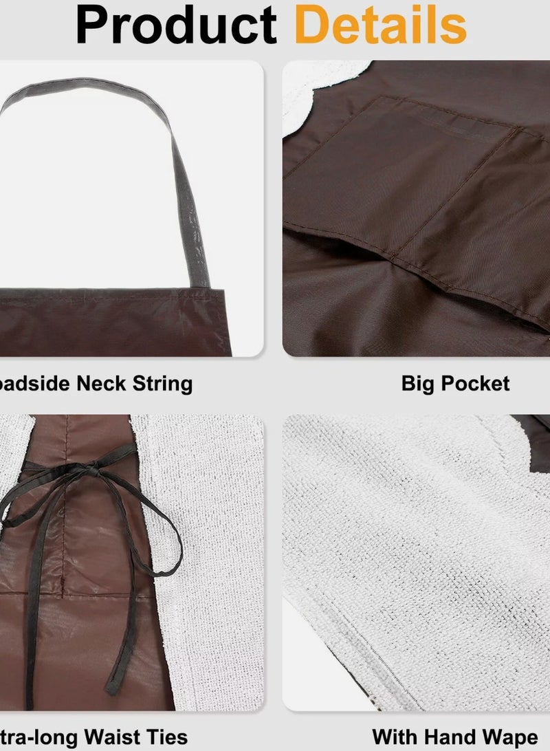 Oilproof Kitchen Smock Waterproof Catering Waiter Work Clothes Apron - Image 3