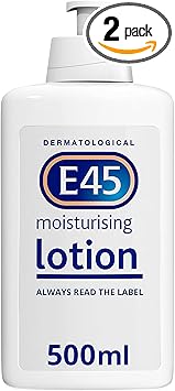 E45 Dermatological Moisturising Lotion 500 ml 2 Packs New