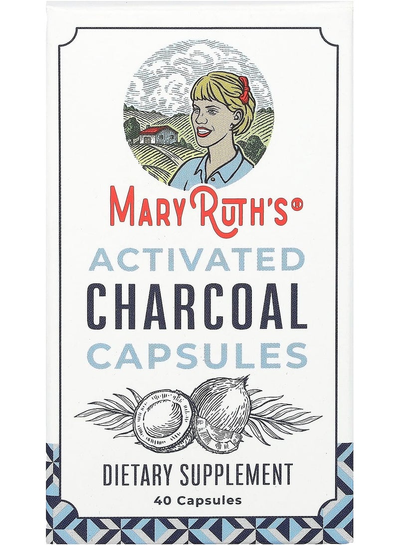 Activated Charcoal Capsules, 40 Capsules