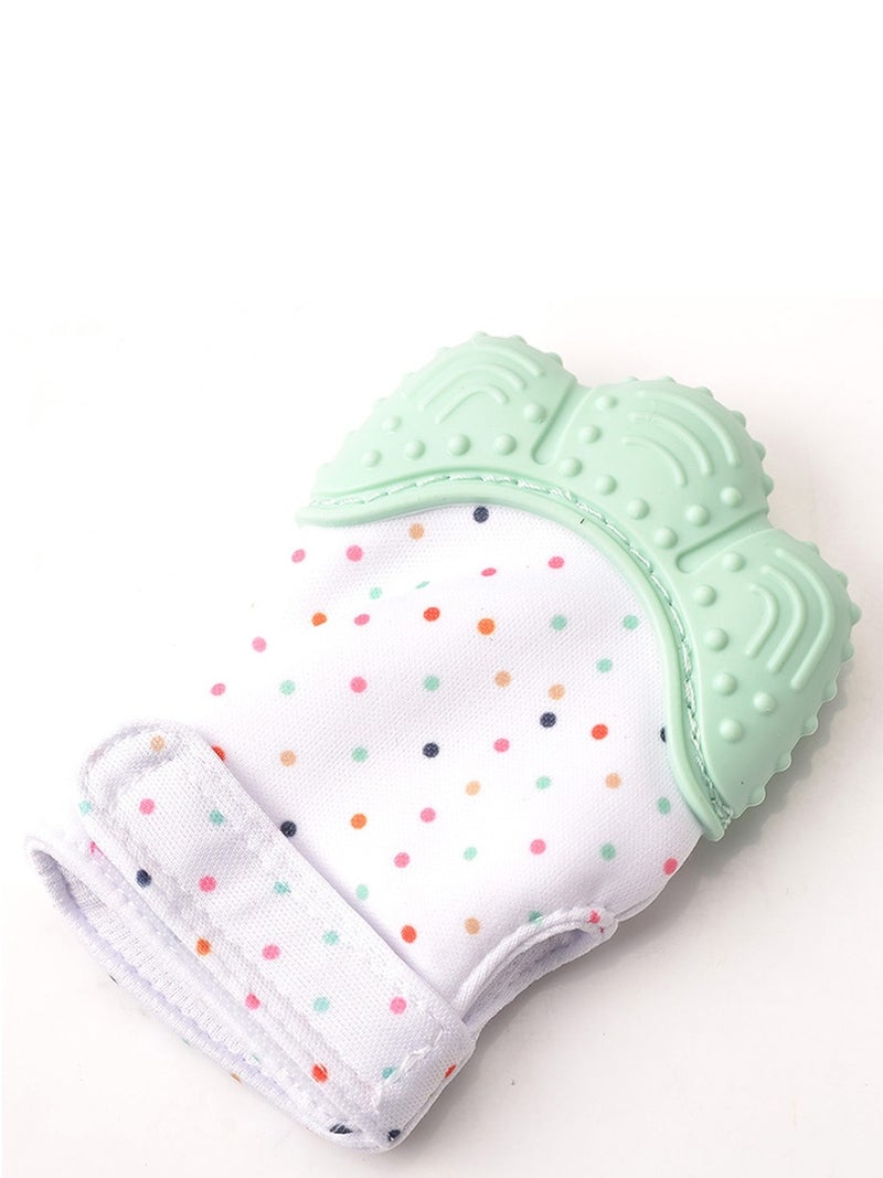 1-Piece Baby's Glove Silicone Teether Sensory Crinkle Chew Toy Mitt 3M-18M Babies
