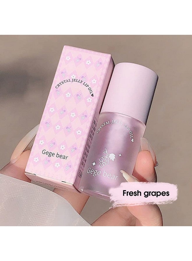 Gege bear Lip Gloss - Gege Bear Crystal Jelly Lip Oil - Hydrating Lip Gloss and Balm for Soft, Glossy Lips | Available in Peach, Avocado, and Grape Shades | Nourishing, Non-Sticky Lip Oil for Lasting Moisture and Shine (4g - Pack of 1, 04 - Fresh Grapes) - Image 4