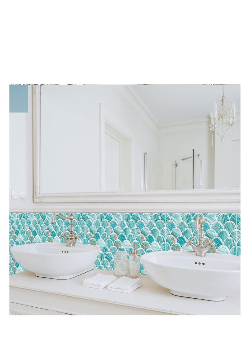 SYOSI 20 Pack Marble Tile Stickers, Adhesive Tile Art Floor Wall Decal Sticker, Kitchen Bathroom Terrazzo Wall Tile Stickers, Waterproof Oil Proof Tile Stickers ( 6x6 Inches ) - Image 4