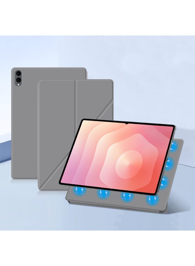 عام متوافق مع Samsung Tab S11 Ultra 2025 مقاس 14.6 بوصة، غلاف مغناطيسي واقي قابل للتحويل إلى حامل، بوظيفة النوم/الاستيقاظ التلقائي، حماية من السقوط