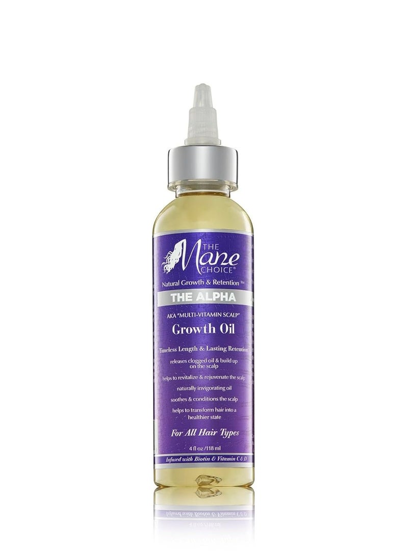 THE MANE CHOICE - The Mane Choice Alpha Multi-Vitamin Scalp Nourishing Hair Growth Oil, Helps Stimulate, Revitalize & Soothe, Scalp Oil with Biotin, & Vitamin C, 4 Fl. Oz, Single Pack - Image 1