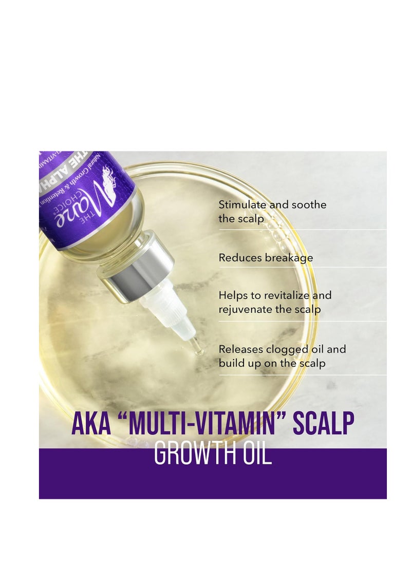THE MANE CHOICE - The Mane Choice Alpha Multi-Vitamin Scalp Nourishing Hair Growth Oil, Helps Stimulate, Revitalize & Soothe, Scalp Oil with Biotin, & Vitamin C, 4 Fl. Oz, Single Pack - Image 1