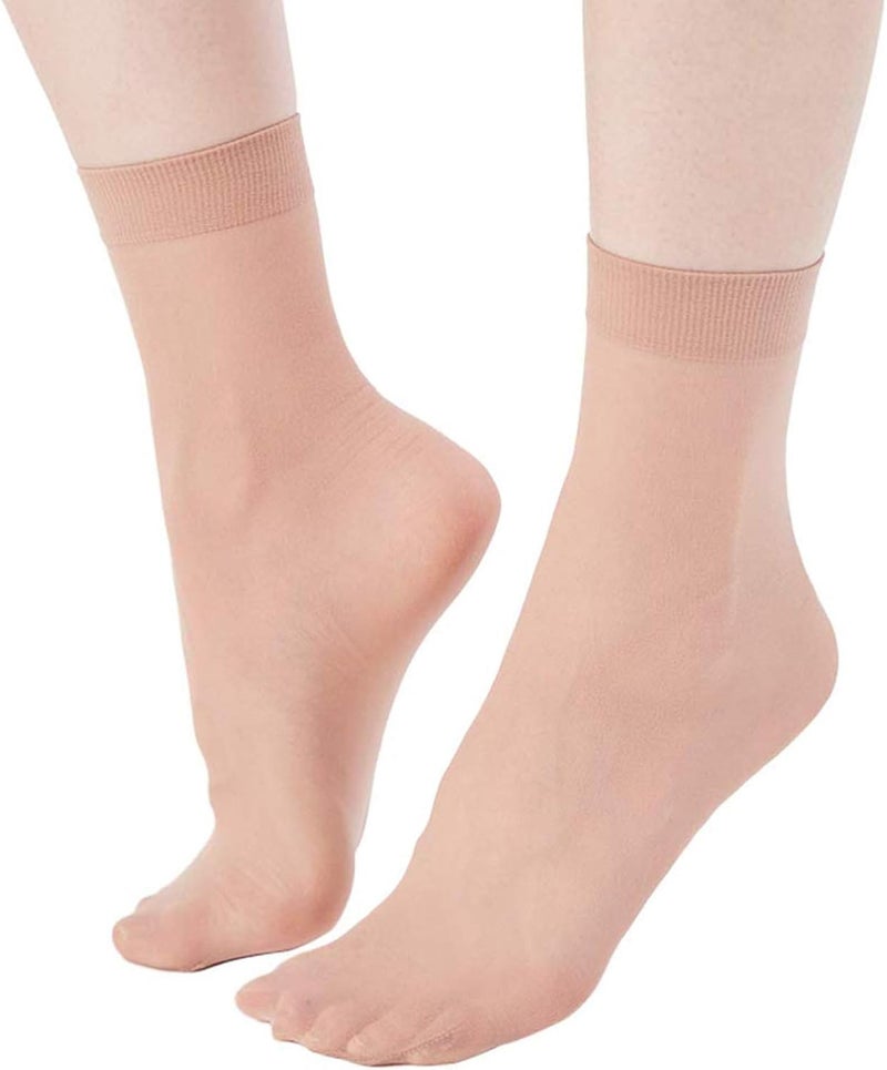 MANZI 12 Pairs Women's Ankle High Sheer Socks - Image 1