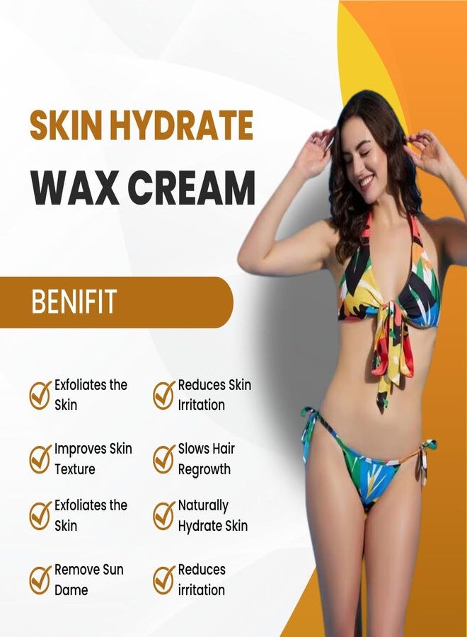 CURE Dark Chocolate Cream Wax for Hair Removal | Full Body Wax for Legs, Underarms, Arms, Hands, Bikini | D-Tan, Hydrating, Brightening & Smoothing Formula | All Skin Types - 800Gm. - Image 3