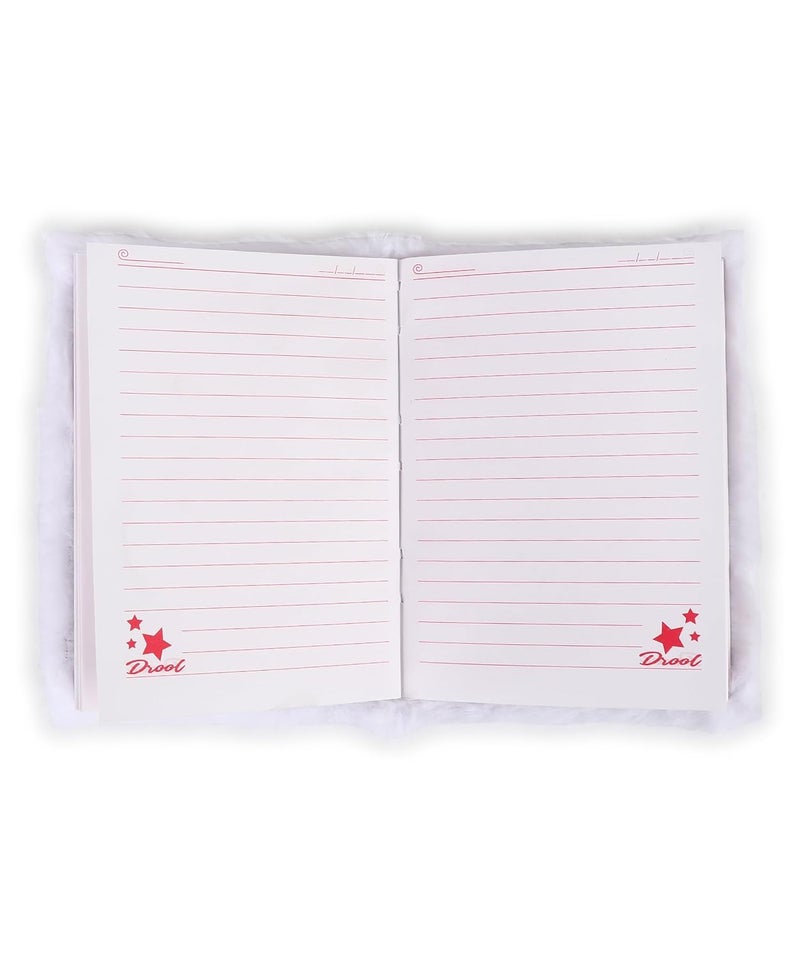 JIADA A6 Size Soft Fur Plush Fabric Diary/Personal Notebook Cute Animal Print - Panda - Image 2