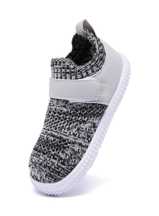 BMCiTYBM Toddler Baby Shoes Girl Boy Breathable Mesh Sneakers Non Slip, 14-grey, 12-18 Months - Image 1