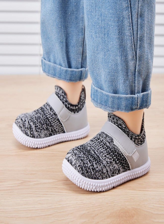 BMCiTYBM Toddler Baby Shoes Girl Boy Breathable Mesh Sneakers Non Slip, 14-grey, 12-18 Months - Image 2