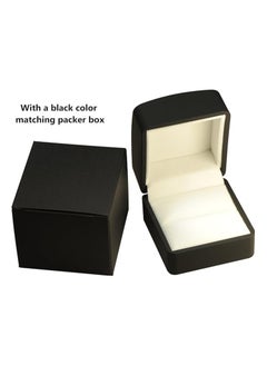Generic LED Black Ring Box for Proposal, Wedding, Engagement...Luxury Arc Shaped Top Design LED Ring Jewelry Gift Box with Light for Men for Women for Girls Box )  - Image 3