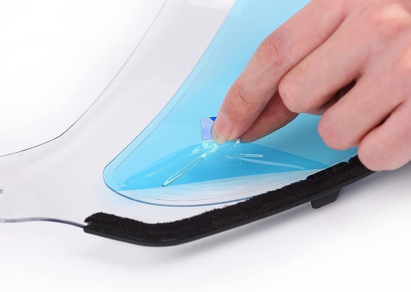 WeePro Anti Fog Film for Motorcycle Helmet Visor Compatible with QWART Helmet Visor Protector Film Defogger Fog Resistant for Helmet Lens 3.6" x 10.55" - Image 4