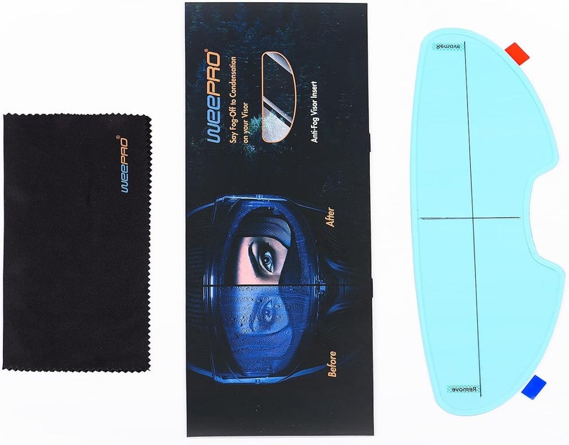 WeePro Anti Fog Film for Motorcycle Helmet Visor Compatible with QWART Helmet Visor Protector Film Defogger Fog Resistant for Helmet Lens 3.6" x 10.55" - Image 2