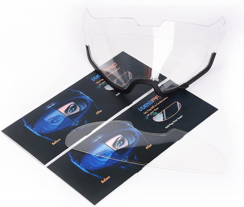 WeePro Anti Fog Film for Motorcycle Helmet Visor Compatible with QWART Helmet Visor Protector Film Defogger Fog Resistant for Helmet Lens 3.6" x 10.55" - Image 5