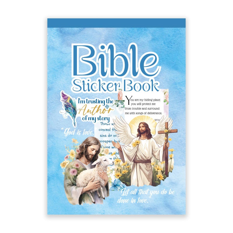 PRSTINCOL Bible Verse Stickers Book, 28 Pages 353 Pcs Religious Scripture Journaling Supplies for Women Water Bottles Journals - Image 1