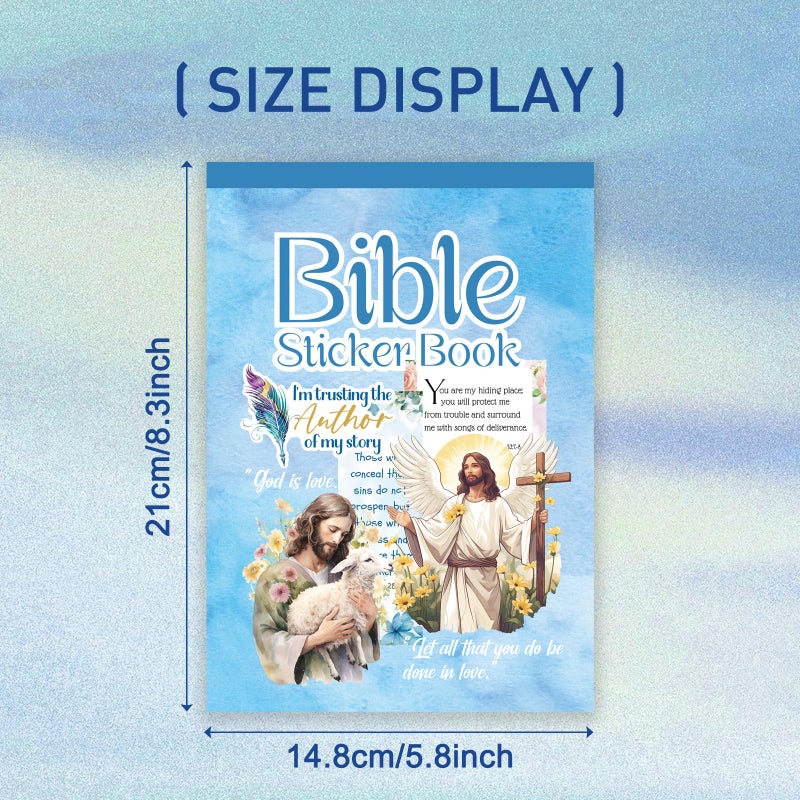 PRSTINCOL Bible Verse Stickers Book, 28 Pages 353 Pcs Religious Scripture Journaling Supplies for Women Water Bottles Journals - Image 5