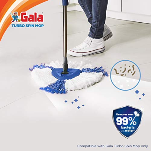 Gala Turbo Spin Mop Triangular Refill, White and Blue, Normal, (Model: 168987) - Image 4