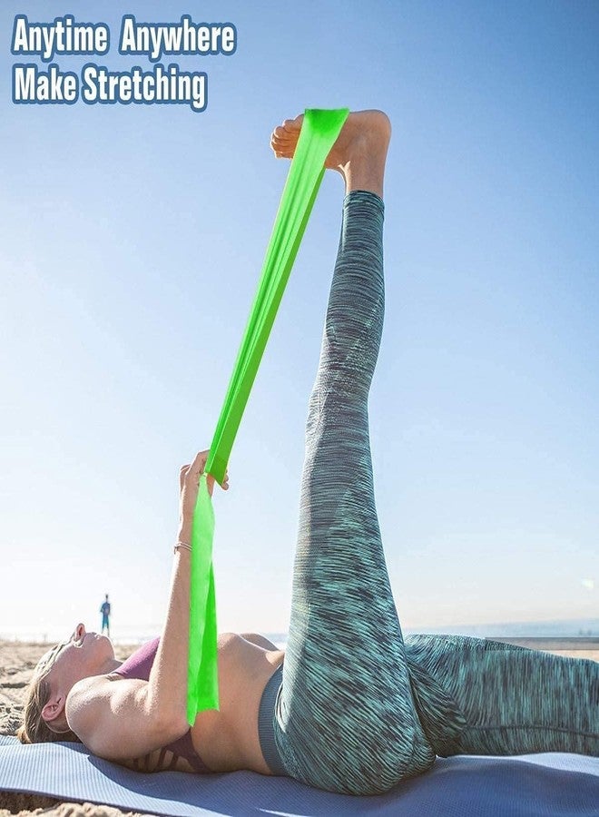 Ezyfit حزام مقاومة Ezyfit للتمارين الرياضية والتمدد، حلقات مقاومة للياقة البدنية، الأرداف، الكتفين، عضلات المؤخرة، اليوغا، حزام تدريب منزلي للرجال والنساء (متوسط - أخضر) - Image 3