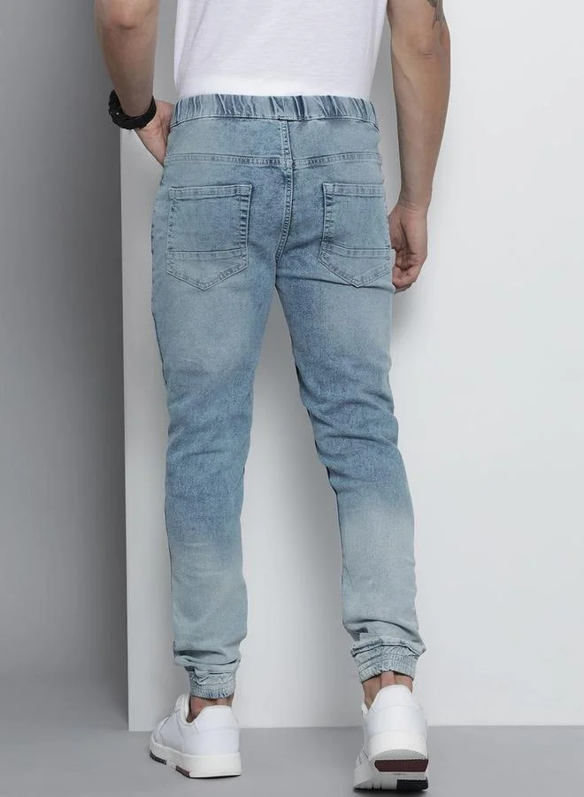 The Indian Garage Co  Men Slim Fit Cuffed Faded Jeans for Men | Best Price UAE