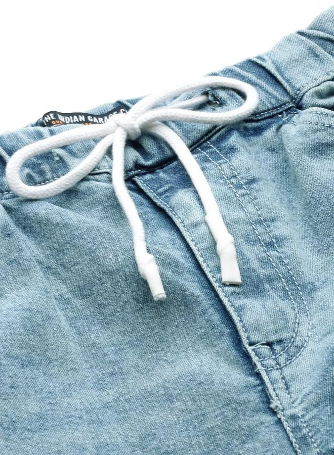 The Indian Garage Co  Men Slim Fit Cuffed Faded Jeans for Men | Best Price UAE