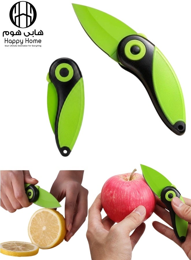Happy Home Multi-Purpose Folding Pocket Knife – Stainless Steel Sharp Rust-Resistant Blade with Ergonomic Anti-Slip Handle and Secure Locking Mechanism, Ideal for Fruits, Vegetables, Snacks, Travel, Camping, Hiking, Fishing, Picnics and Everyday Outdoor Use - Image 1