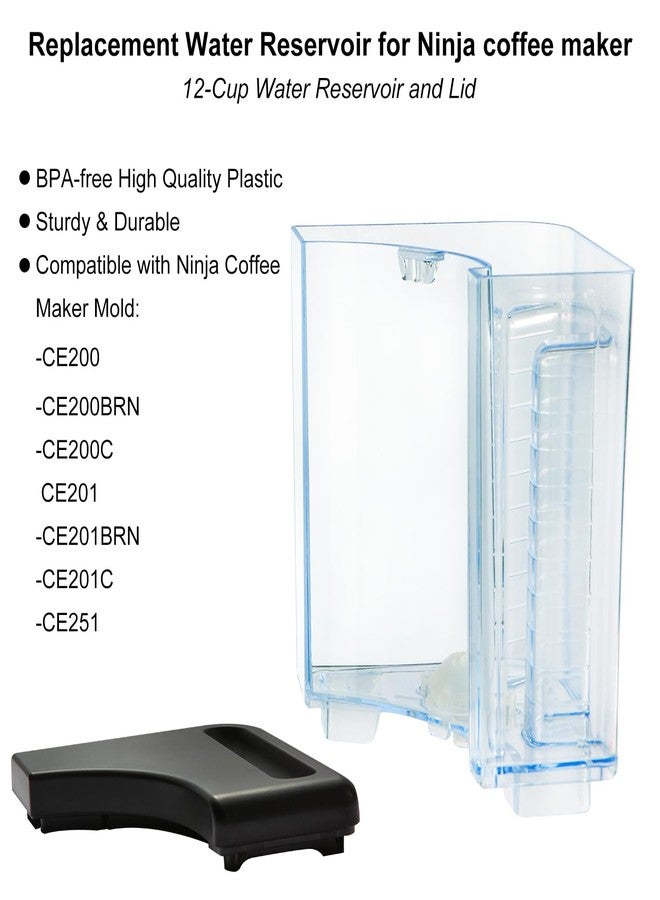 SLLFLY Replacement Water Reservoir/Tank For Ninja 12-Cup Programmable Coffee Brewer Maker CE201,CE251,CE200，CE200BR,CE200C,CE201BRN,CE201C - Image 2
