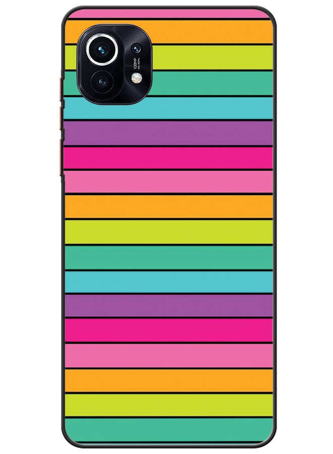 EYE CATCH Protective Case Cover For Xiaomi Redmi 11 Multicolor Lines - Image 1