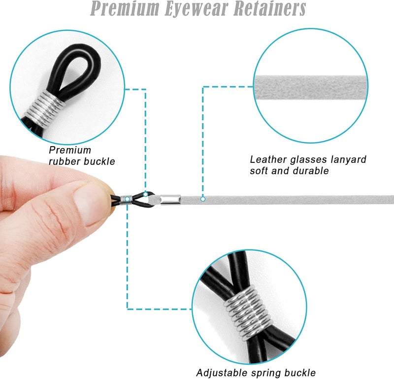 VOOGLASS Glasses Strap(6 PCS) Sports Eyeglass Strap,Adjustable Sunglasses Lanyard Neck Holders Cord Retainer for Men Women - Image 3