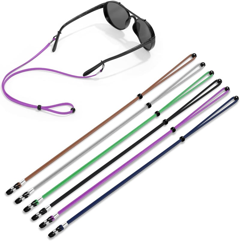 VOOGLASS Glasses Strap(6 PCS) Sports Eyeglass Strap,Adjustable Sunglasses Lanyard Neck Holders Cord Retainer for Men Women - Image 1