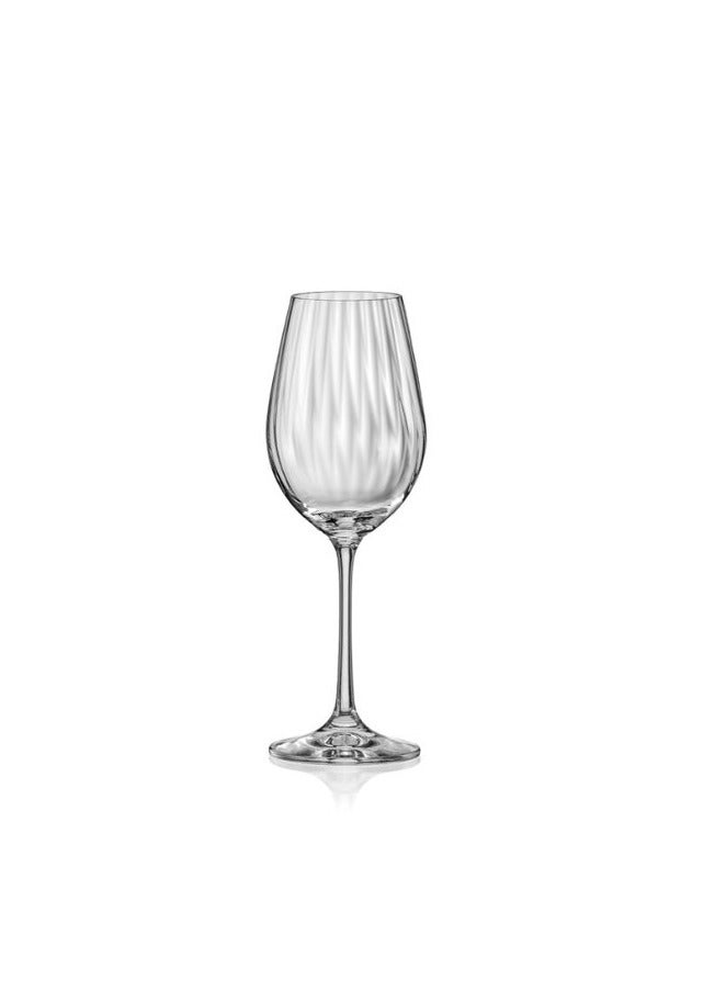 Crystalex White Wine Glass Waterfall 350ml, Crystalline