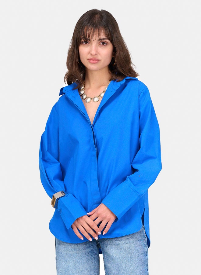 Clue Poplin Hidden Placket Shirt - Image 3