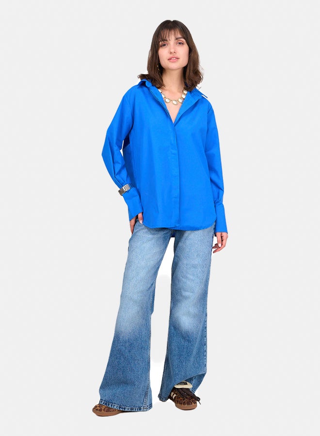 Clue Poplin Hidden Placket Shirt - Image 5