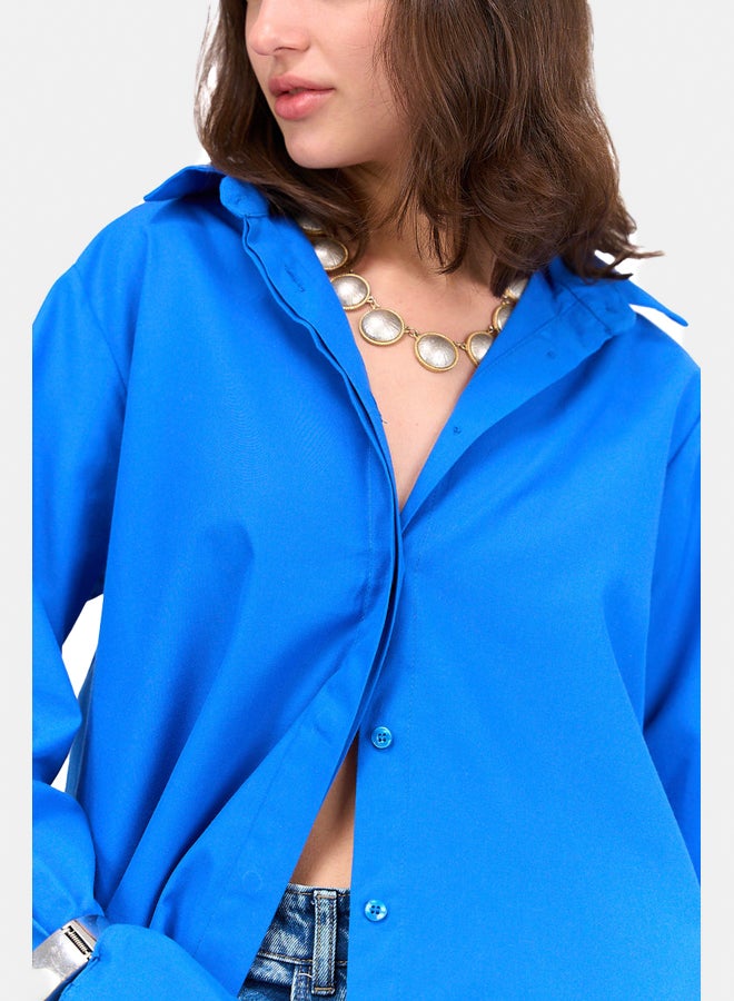 Clue Poplin Hidden Placket Shirt - Image 4