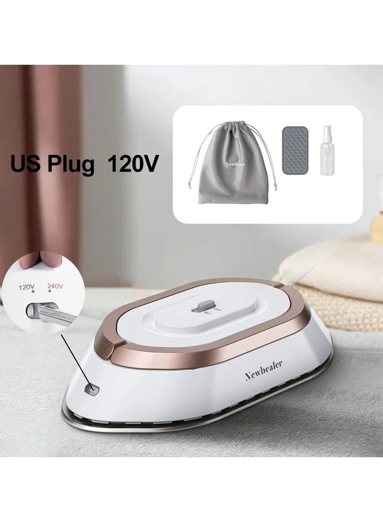 Handheld Mini Electric Dry Iron 120V/220V Dual-voltage 30S Heat Non-steam Garment Irons for Clothes Portable Lightweight Travel  - Image 1