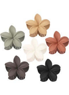 Sisiaipu Hair Clip 6 Pcs Large Flower Claw Clips for Thick  Medium Hair Hawaiian Flower Hair Clips Beach Hair Accessories for Women and Girls  Basic 