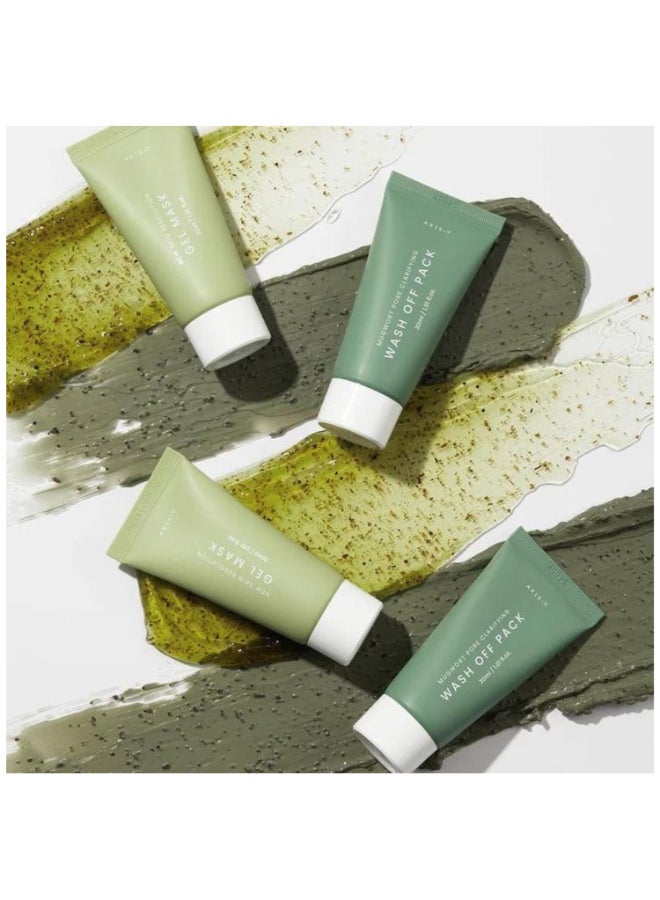 AXIS-Y Mask Now Glow Later ( Mugwort Pore Clarifying Wash Off Pack(30ml) + New Skin Resolution Gel Mask(30ml) - Image 3