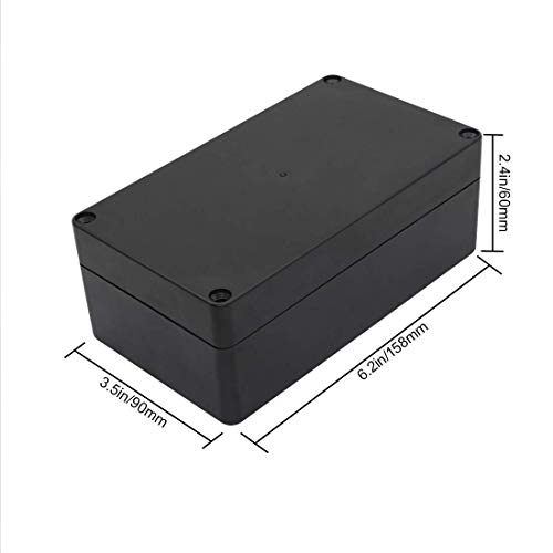 LeMotech Project Box ABS Plastic Junction Box IP65 Waterproof Electrical Boxes Universal Enclosure Black 6.2X 3.5X 2.4 inch (158x90x60mm)（Pack of 1） - Image 4