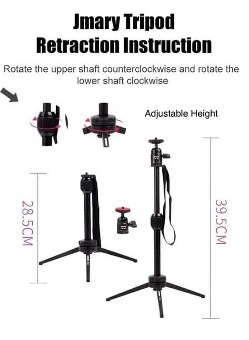 Jmary JMARY MT-68 Table-Top Extendable Foldable Tripod Stand for Mobile Phones and DSLR & Digital Cameras  - Image 5
