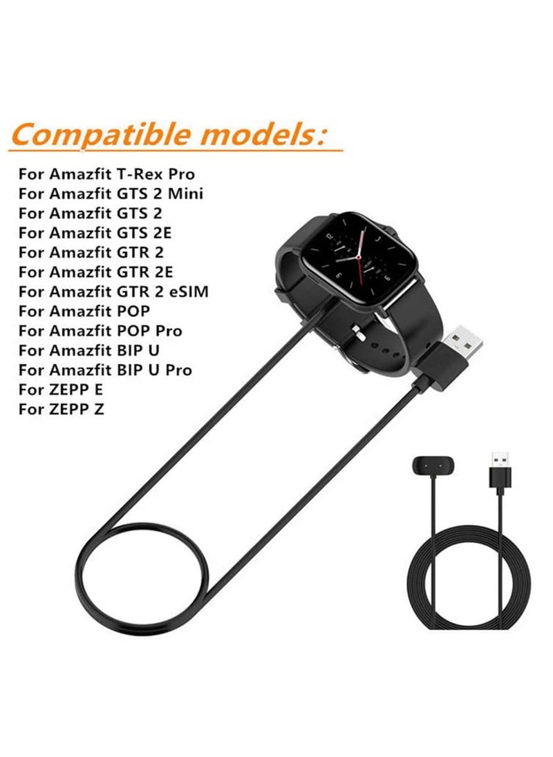 Generic - Magnetic Charging Cable for Amazfit GTR2 GTS2 GTR 2e GTS 2e GTS2 mini T-Rex Pro A201 Pop Pro Pop Bip U Zepp E Smart Watch with Safety Protection Over Current Over Charging Prevention 1m - Image 1