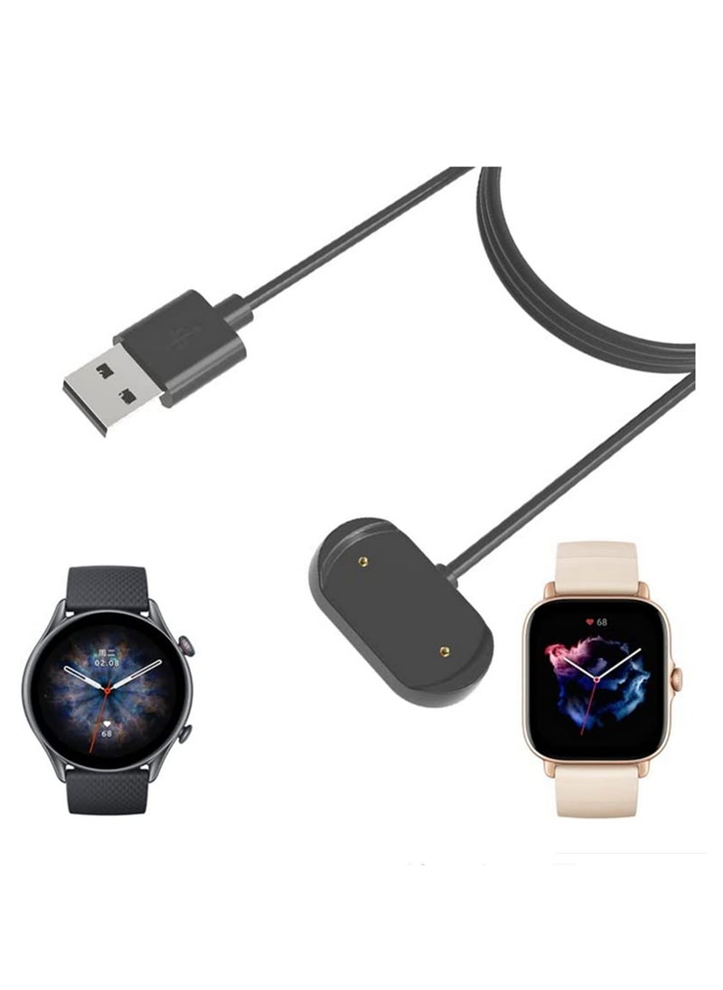 Generic - Magnetic Charging Cable for Amazfit GTR2 GTS2 GTR 2e GTS 2e GTS2 mini T-Rex Pro A201 Pop Pro Pop Bip U Zepp E Smart Watch with Safety Protection Over Current Over Charging Prevention 1m - Image 1