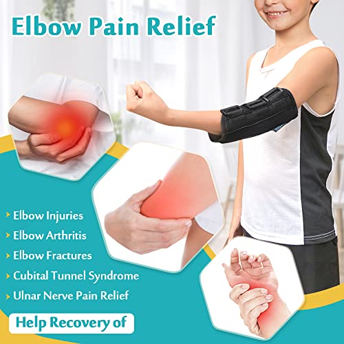 Mybow Elbow Splint for Cubital Tunnel Syndrome, Ulnar Nerve Brace, Pediatric Arm Immobilizer, Child Elbow Support for Tendonitis, Radial Nerve Brace, Kids Arm Stabilizer for Sleeping (Small) - Image 3