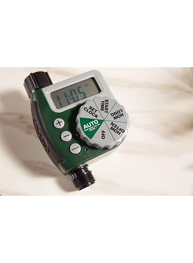 ORBIT 62061Z Single-Outlet Hose Watering Timer, 1 Outlet, Green