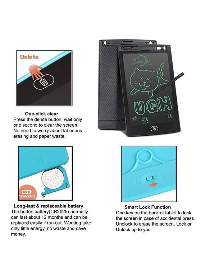 Baby Doodle Drawing Board With Professional Pen, Portable Children's LCD Writing Tablet, Children's Educational Toy, Reusable,For Drawing, Writing, Calculation, Memo Recording，Doodle/ 8.5-Inch  - Image 5