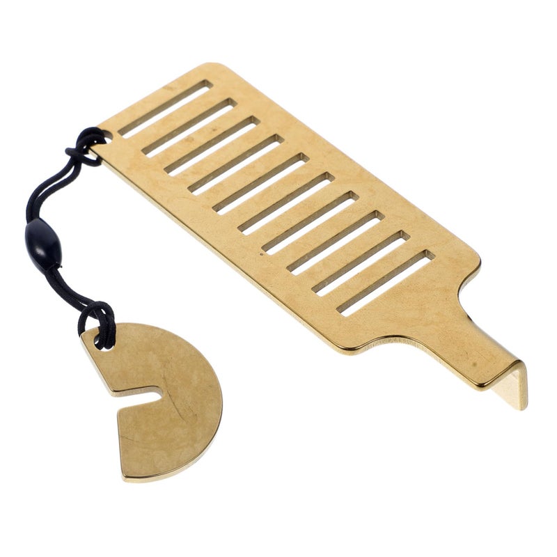 Portable Stainless Steel Travel Door Lock For Hotel Room Safety Security Device Khaki 8 5X3X1 5CM - Image 2